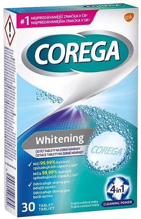 COREGA TABS 30ks Whitening - Kosmetika Ústní hygiena Ostatní